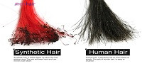 How to distinguish between the real hair and the synthetic hair?